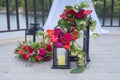 Beautifully decorated outdoor hanging lantern