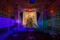 Goddess Saraswati being worshipped, Howrah, West Bengal. India