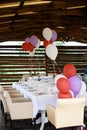 Beautifully decorated table for a wedding celebration in a restaurant Royalty Free Stock Photo