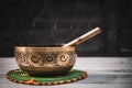 Beautifully decorated Tibetan bowl