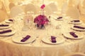 Beautifully decorated wedding table Royalty Free Stock Photo