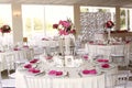 Beautifully decorated wedding table Royalty Free Stock Photo