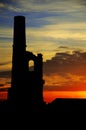 An abandoned Cornish mining engine house Royalty Free Stock Photo