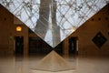 Beautifully designed inverted pyramid at the department store Carrousel du Louvre in Paris