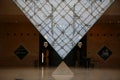 Beautifully designed inverted pyramid at the department store Carrousel du Louvre in Paris
