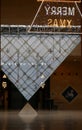 Beautifully designed inverted pyramid at the department store Carrousel du Louvre in Paris