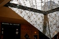 Beautifully designed inverted pyramid at the department store Carrousel du Louvre in Paris