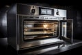 beautifully designed and modern commercial oven with sleek touch screen controls Royalty Free Stock Photo