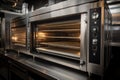 beautifully designed and modern commercial oven with sleek touch screen controls Royalty Free Stock Photo