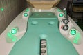 Introducing the Modern Hydrotherapy Spa Pod, designed with Relaxing LED Lights for tranquility Royalty Free Stock Photo