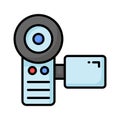 Beautifully designed vector of handycam in trendy style, capture life moments with handycam