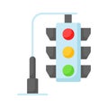 Beautifully designed vector of traffic signals, traffic lights icon