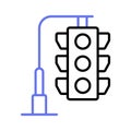 Beautifully designed vector of traffic signals, traffic lights icon
