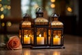 Beautifully Designed Vibrant Ramadan Lanterns with Intricate Patterns and Festive Colors