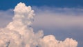 Beautifully developed column of a massive cloud cumulus congestus or towering cumulus Royalty Free Stock Photo