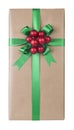 Beautifully giftwrapped present isolated Royalty Free Stock Photo