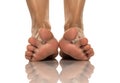 Beautifully groomed female foot with raised toes Royalty Free Stock Photo