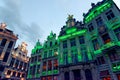 Old buildings on Grand Place square in the city of Brussels, Belgium Royalty Free Stock Photo