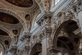 Beautifully ornate baroque ceiling of the cathedral in Passau in Bavaria