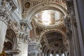 Beautifully ornate baroque ceiling of the cathedral in Passau