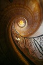 Beautifully painted spiral stairs in the Melk monastery Royalty Free Stock Photo