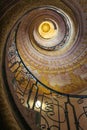 Beautifully painted spiral stairs in the Melk monastery Royalty Free Stock Photo