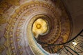 Beautifully painted spiral stairs in the Melk monastery Royalty Free Stock Photo