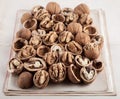 Beautifully presented walnuts on old book pages