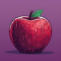 A beautifully rendered apple fruit illustration