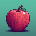 A beautifully rendered apple fruit illustration