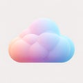 Soft Gradient 3D Cloud Illustration Royalty Free Stock Photo