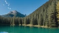 A Beautifully Rendered View Of A Mountain And A Lake With A Boat In It AI Generative