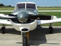 Beautifully restored classic Piper Pa24 Comanche 260. Royalty Free Stock Photo