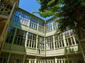 Beautifully restored courtyard of heritage building in Sololaki quarter, Tbilisi, Georgia.