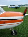Beautifully restored Piper Pa23 Apache twin engine aircraft.