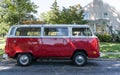 Beautifully Restored Red Volkswagen Van