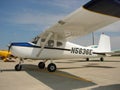 Beautifully restored 1960s Cessna 150 B model. Royalty Free Stock Photo