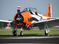 Beautifully restored T28 Trojan warbird trainer. Royalty Free Stock Photo