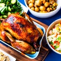 a beautifully roasted, golden brown Thanksgiving turkey Royalty Free Stock Photo