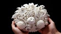 Beautifully sculpted plastic molded with intricate designs.AI Generated