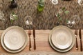 Beautifully served festive table, top view Royalty Free Stock Photo