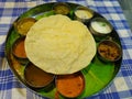 Beautifully served South Indian Thali
