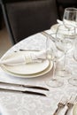 Beautifully served table in a restaurant Royalty Free Stock Photo