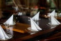 Beautifully served table in a restaurant. selective focus Royalty Free Stock Photo