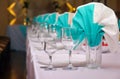 Beautifully served table setting for a wedding celebration Royalty Free Stock Photo