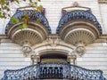 Beautifully shaped balconies - Barcelona Royalty Free Stock Photo