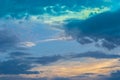 Beautifully shaped clouds, evening, sky, landscape, nature.