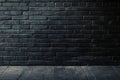 A beautifully textured black brick wall serves as the perfect artistic background Royalty Free Stock Photo
