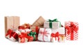 Beautifully wrapped gift boxes Royalty Free Stock Photo