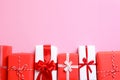 Beautifully wrapped gift boxes Royalty Free Stock Photo